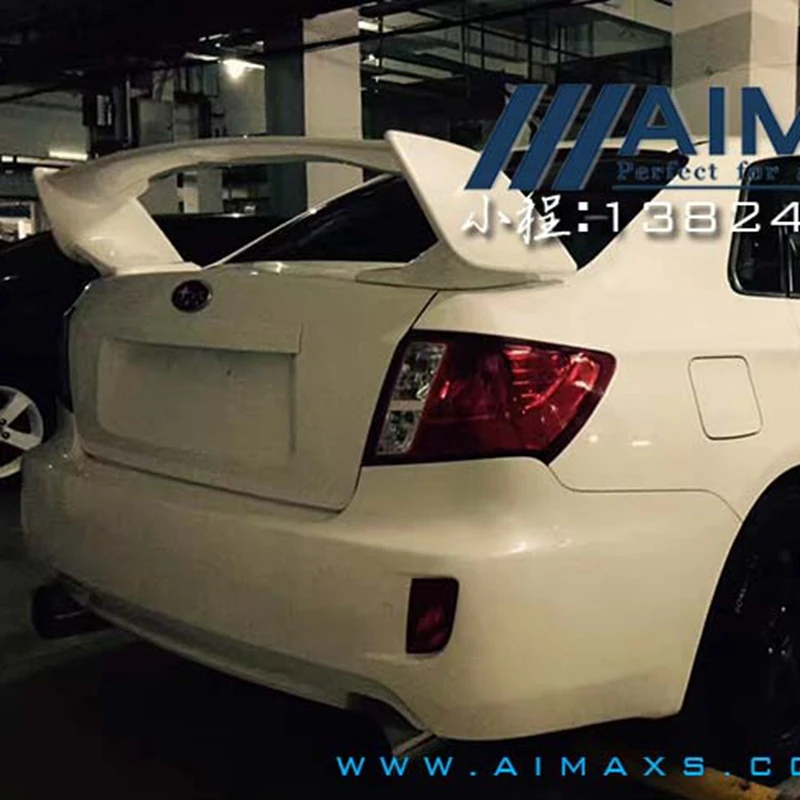 Неокрашенный спойлер для заднего багажника Subaru Impreza WRX STI 2007-2016 | Автомобили и