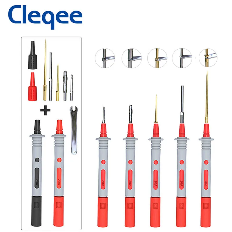 P1308D 25 шт. мультиметр силиконовый Тесты Lead Kit с сменная спица гаечный ключ