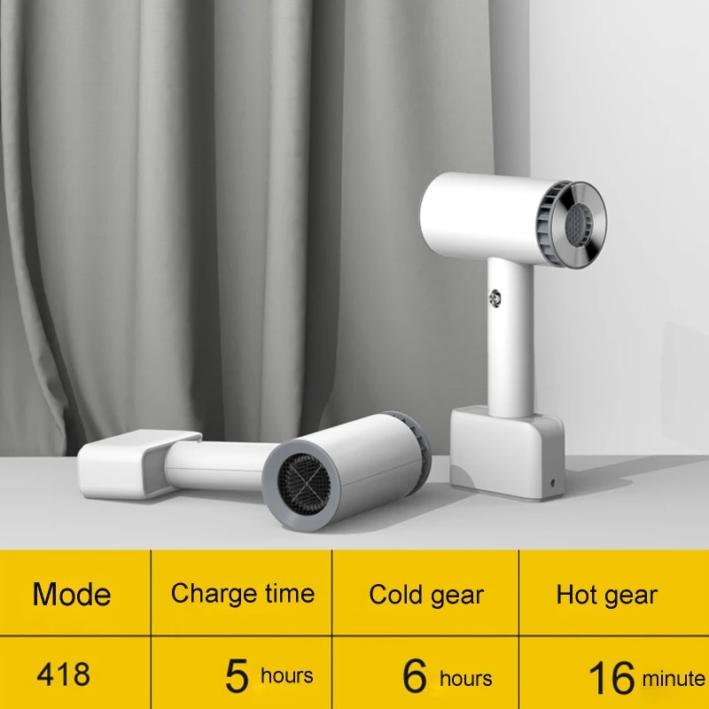 Беспроводной Перезаряжаемый фен для горячего и холодного воздуха дорожный