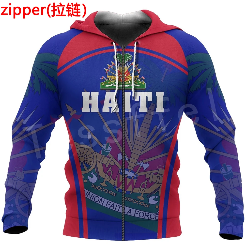

Tessffel Country Emblem Flag Caribbean Sea Haiti Island Retro Pullover Men/Women Tracksuit Jacket 3Dprint Streetwear Hoodies A21