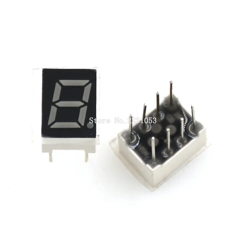 СВЕТОДИОДНЫЙ Дисплей 0 28 дюйма 7 сегментов 1 бит/2 бит/3 Бит/4 бит Красный общий