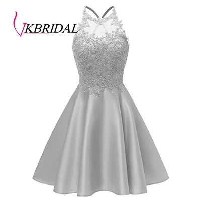 Silver VKbridal разноцветное переливающееся платье с блестками для выпускного вечера крест черный Выпускной Sweeth 15 Короткие платья блестящие платья для выпускного вечера - Цвет: Silver
