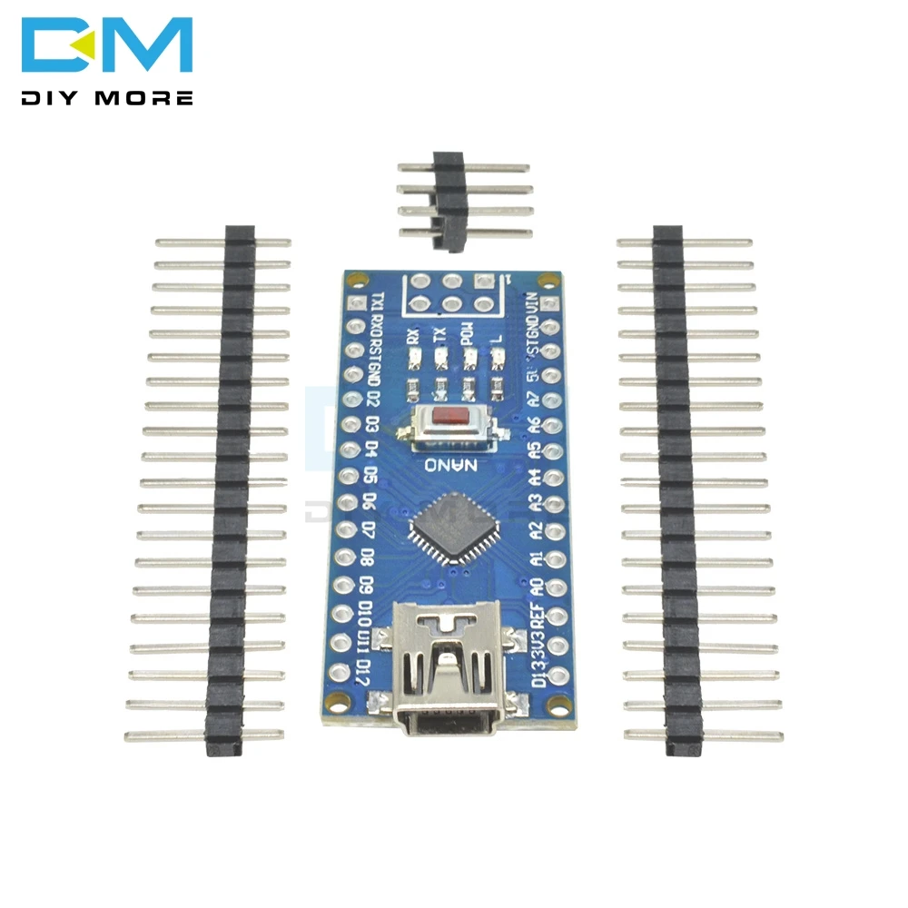Плата контроллера Mini USB CH340 Nano 3 0 ATmega328P плата совместимая с Arduino USB-драйвер V3.0 ATmega328 |
