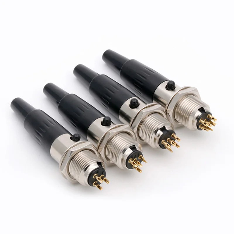 10 комплектов мини XLR 3 4 5 6 Pin гнездовой разъем + штекер маленький Аудио Микрофон