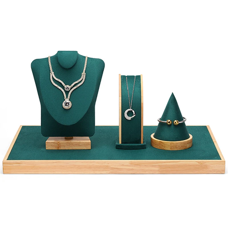 

Bust Wooden Mannequin Necklace Jewelry Display Holder Choker Organizer Pendant jewellery Shop Decorate Exhibition Stand Shelf