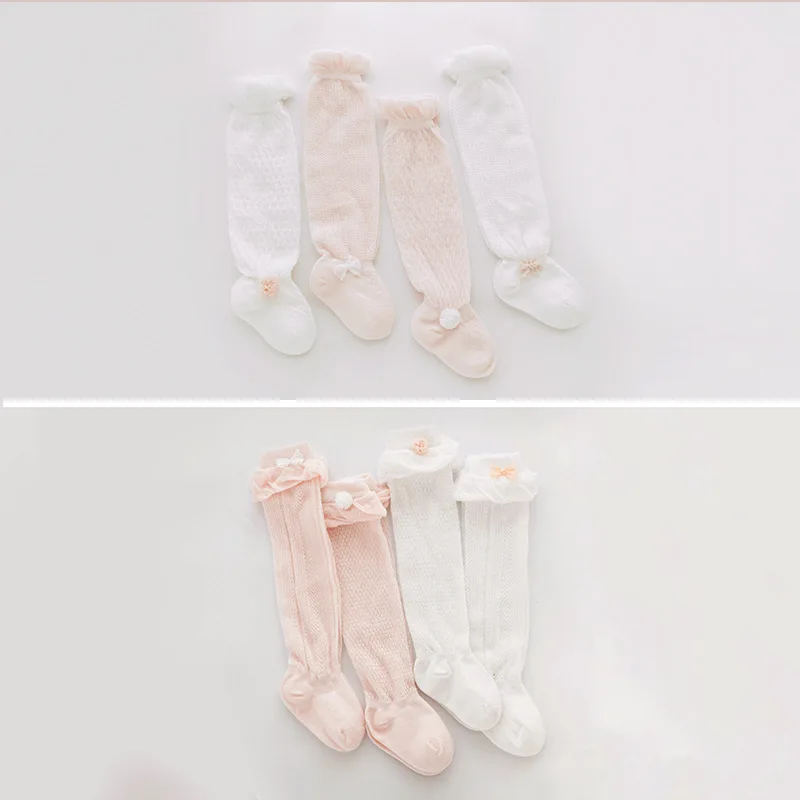 Новинка летние весенние колготки для девочек PPXX кружевные белые принцессы