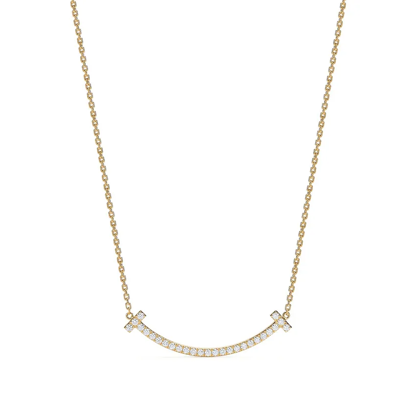 

Cool smile neutral zircon necklace _ sell like hot cakes