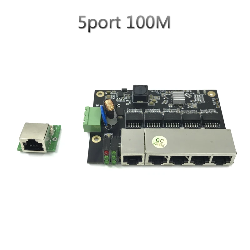 Промышленный Коммутатор Ethernet модуль 5 портов неуправляемый 100/1000 Мбит/с PCBA плата OEM Авто-зондирования порты PCBA материнская плата OEM