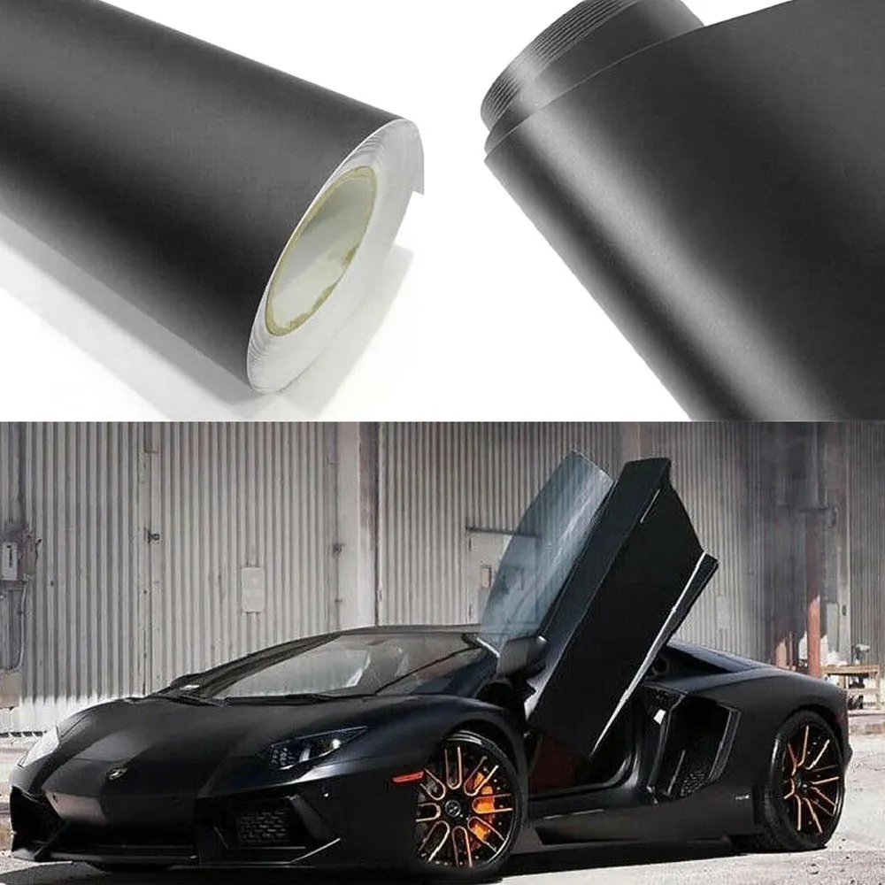 12x60&quot Car Sticker Vehicle Decal Matte Black Vinyl Film Wrap 3D Auto Body DIY Exterior Accessories | Автомобили и мотоциклы