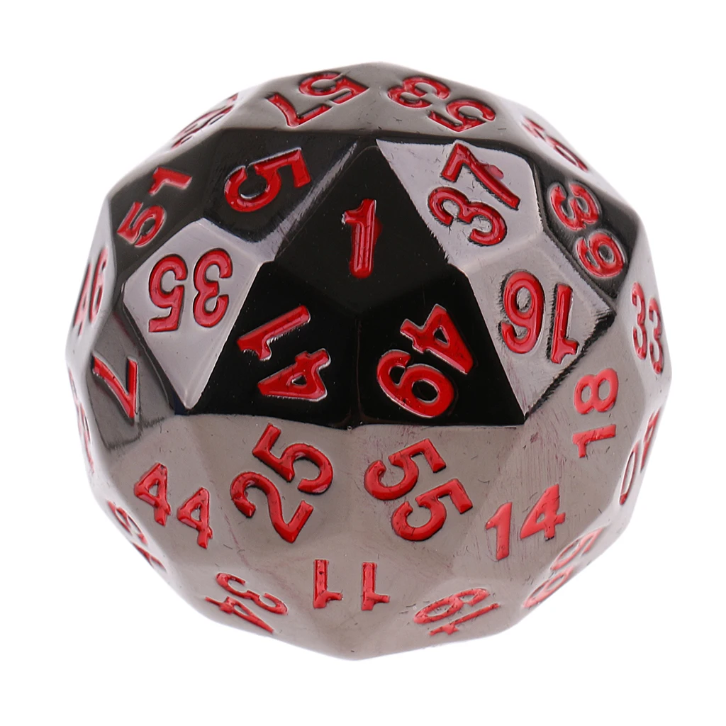 38 мм сплав многогранные игральные кости 60 сторонняя D60 плашка для D& D РГП настольная игра с сумкой