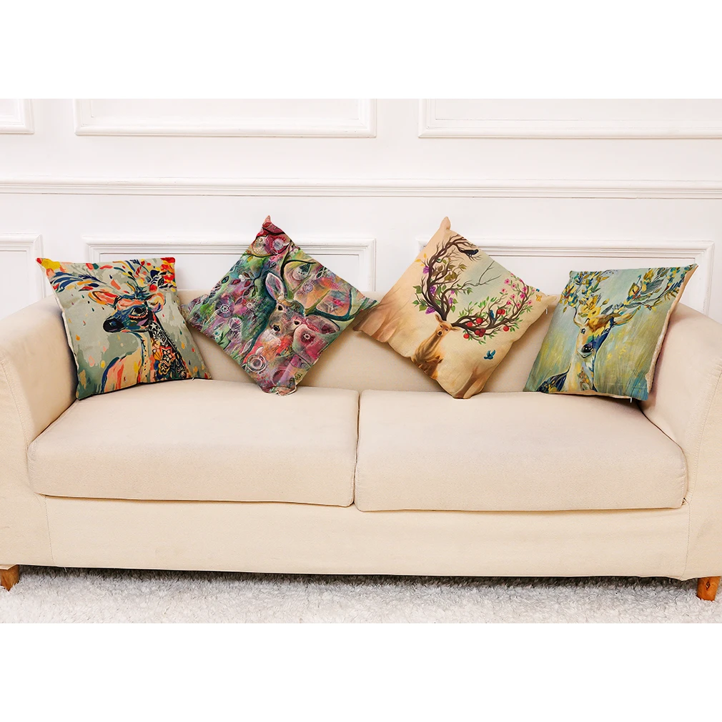 

Color Elk Home Decor For Living Room Accessories Pillow Cases For Bed Living Room Decoratiion House Cushion Cover 45x45cm