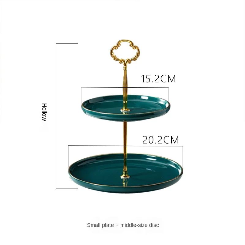 

2/3 Tier Ceramic Phnom Penh Bread Cake Stand Holder Party Tableware Dessert Storage Rack Afternoon Tea Wedding Decor PlatesZH685