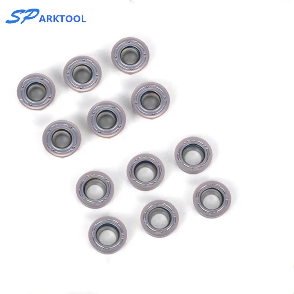 Набор токарных пластин комплект из 10 твердосплавных втулок RPMT10T3MO F для фрезерных