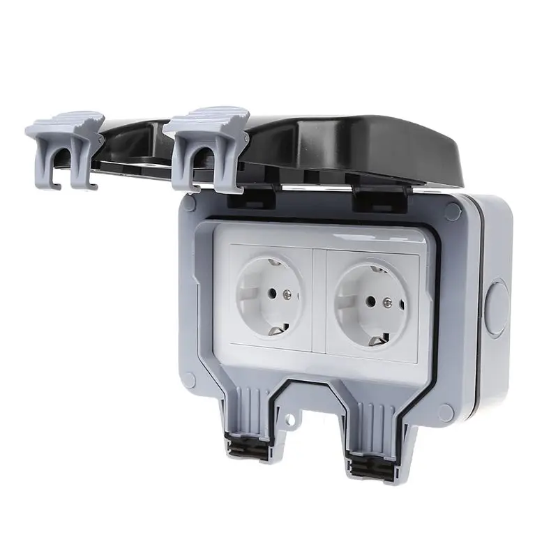 

Outdoor Wall Switch Socket IP66 Weather&Dust Proof Power Outlet EU Standard