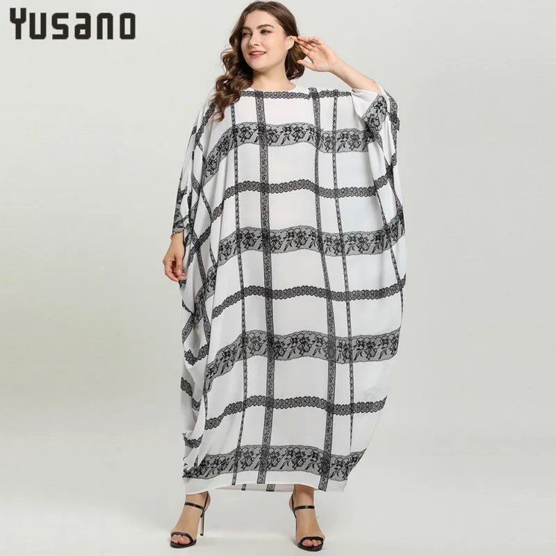 Мусульманское длинное платье для девочки с длинным рукавом большого размера