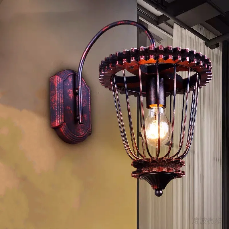 

Креативный настенный светильник в американском ретро-стиле, Оригинальная лампа В индустриальном стиле для ресторана, бара, Интернет-кафе, к...