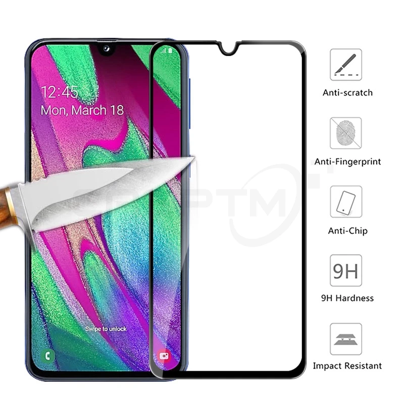 Закаленное стекло Casptm для samsung Galaxy A20E M10 M20 полное покрытие жесткая Защитная