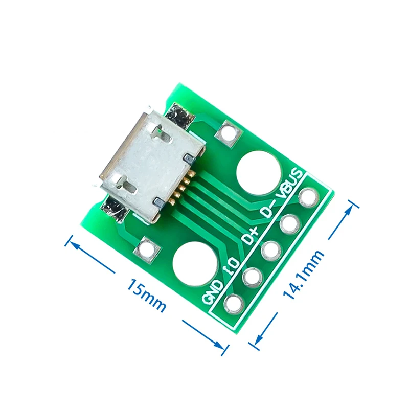 10 шт. микро USB DIP адаптер 5pin гнездовой разъем конвертер печатной платы типа в pinboard 2