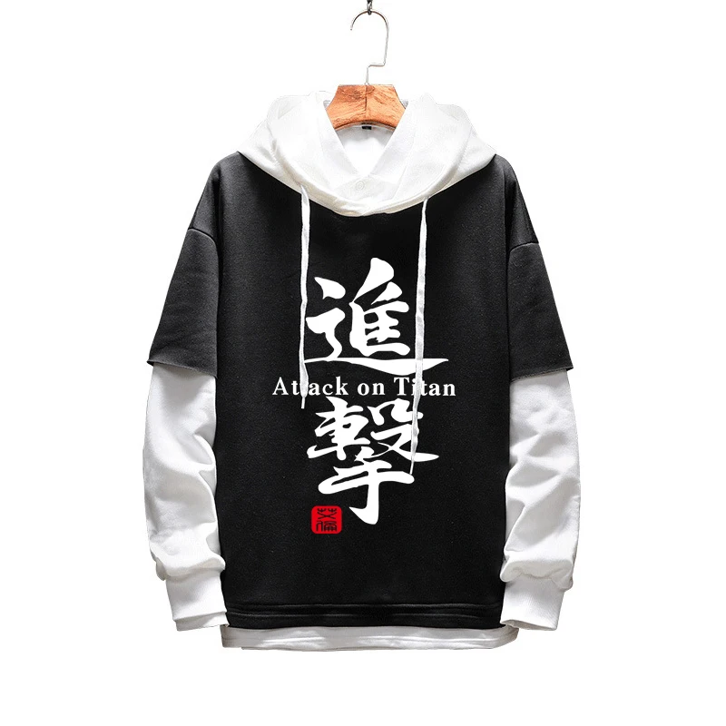 Men Women Hoodies Anime Attack on Titan Hoodie Pullover Hooded Sweatshirt Sportswear Cosplay Costume Hip-Hop Hood Coat Outerwear | Мужская