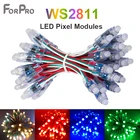 Адресный полноцветный светодиодный пиксельный модуль WS2811, 12 мм, 50 шт., 2811 IC, DC5V, строка, класс IP68, RGB, цифровой рождественсветильник