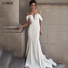 Свадебное платье-Русалка LORIE Smiple And Clean, элегантное женское платье, свадебные платья с открытыми плечами