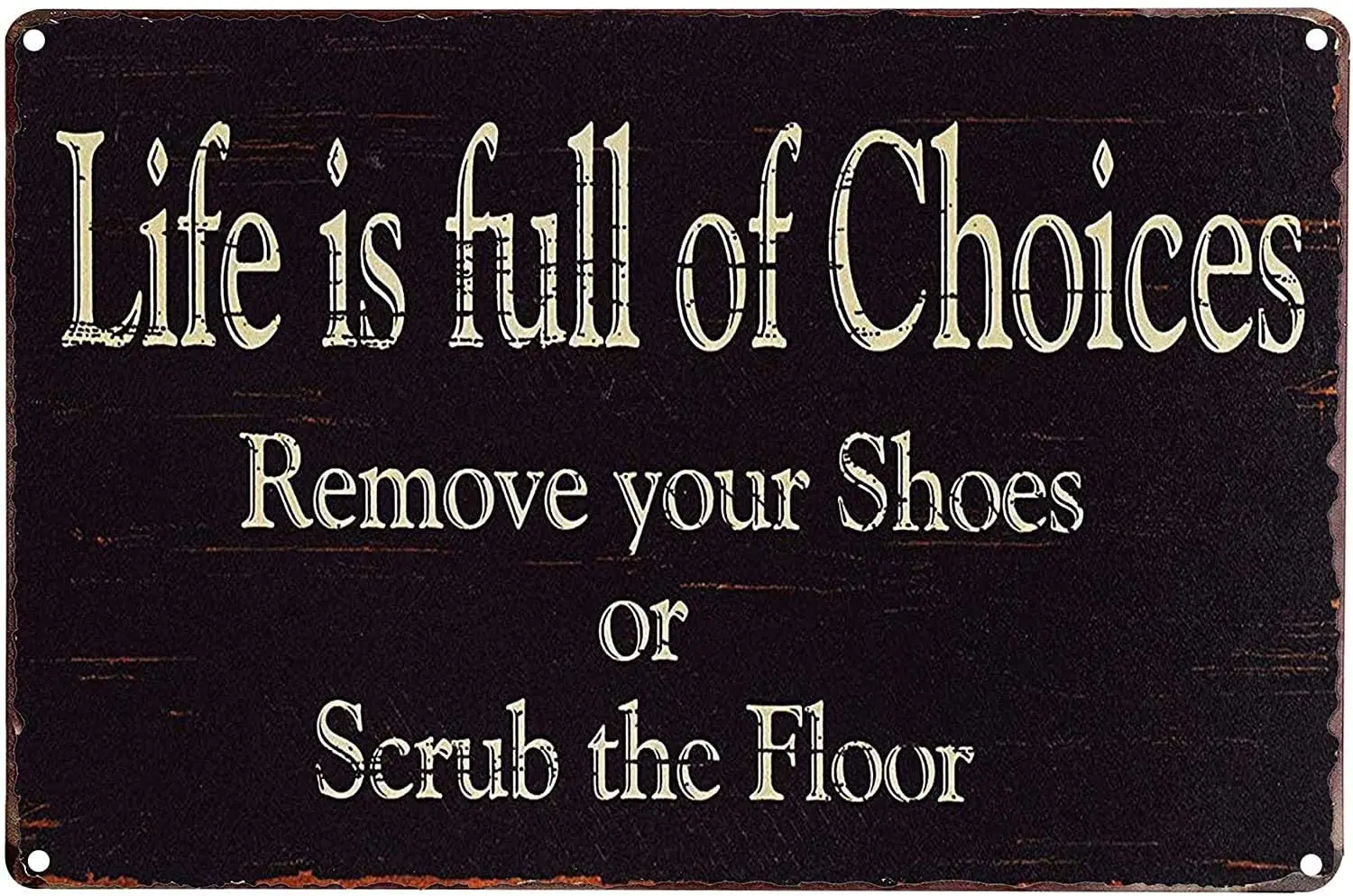 

Xuship Life is Full of Choices Personalized Metal Signs for Outdoors with Stakes Tin Signs for Man Cave