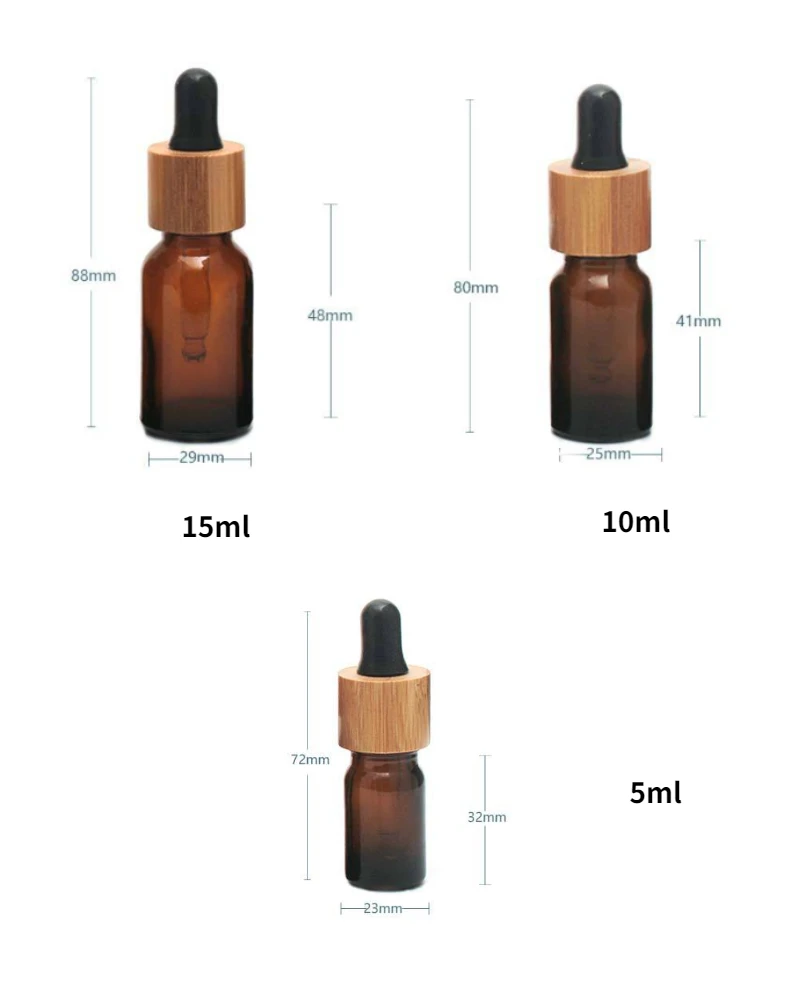 Amber Essential Oil Bottle 15ml 10ml Laboratory Dropper Glass Makeup Sub-Bottles10PCS | Канцтовары для офиса и дома