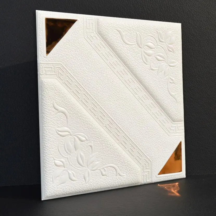 Роскошные панели обоев из пенопласта наклейки diy 3d искусственной кожи обои для