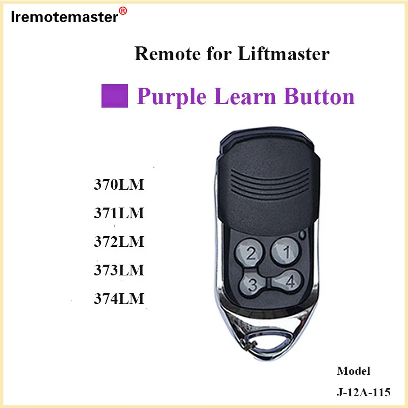 

For 371LM 315MHz Purple learn Button Gate Door Remote Control