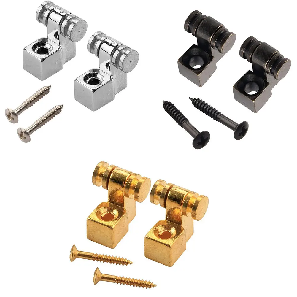 

2Pcs Electric Guitar Chrome Roller String Trees Retainer Mounting Tree Guide With Screws Guitar Accessories Silver Black Gold