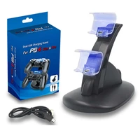 charging dock for ps4 controller charger for ps4 slim ps4 pro led dual charging stand station for sony playstation 4 pro p4