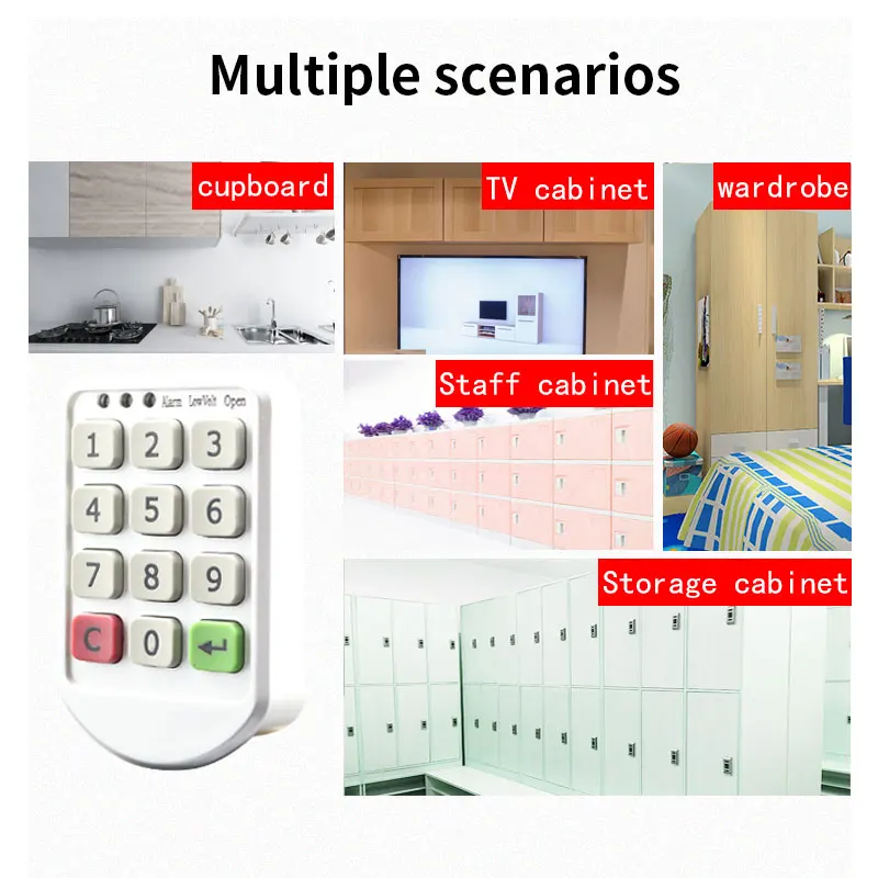 Смарт замок портативный из АБС пластика с цифровой панелью для ящика