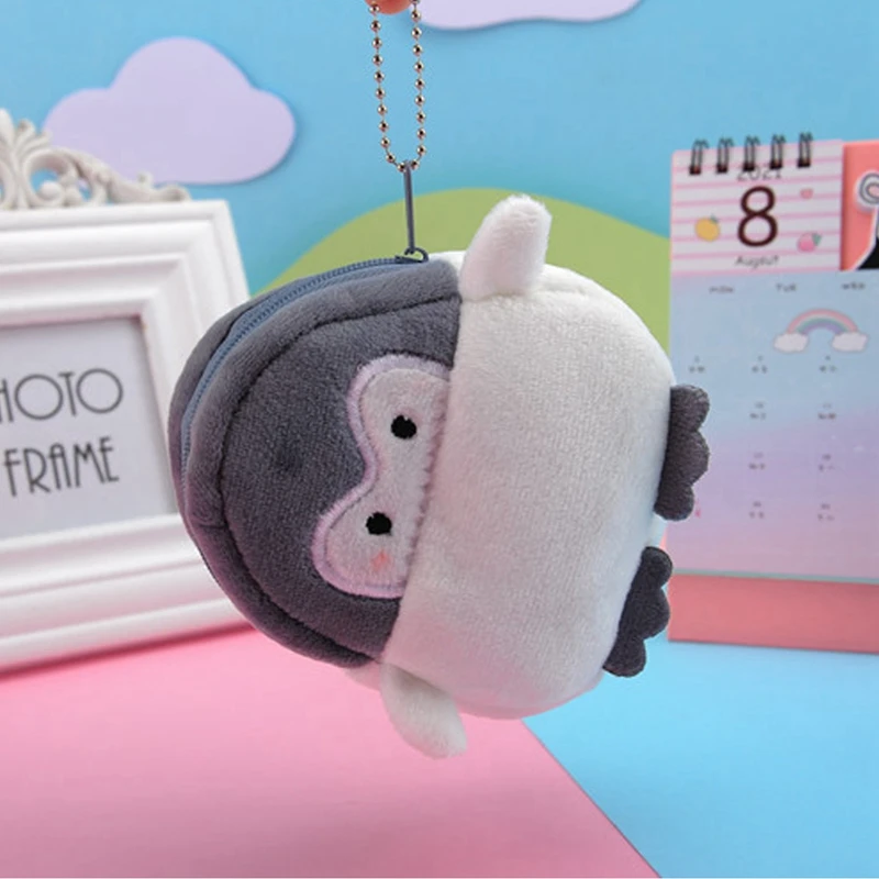 Миниатюрный Плюшевый кошелек с милым пингвином и кубом милый мягкий мультяшный