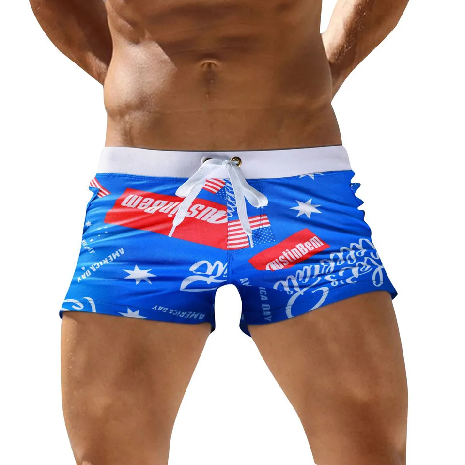 Летние мужские пляжные шорты плавки пикантные купальники бикини модные для