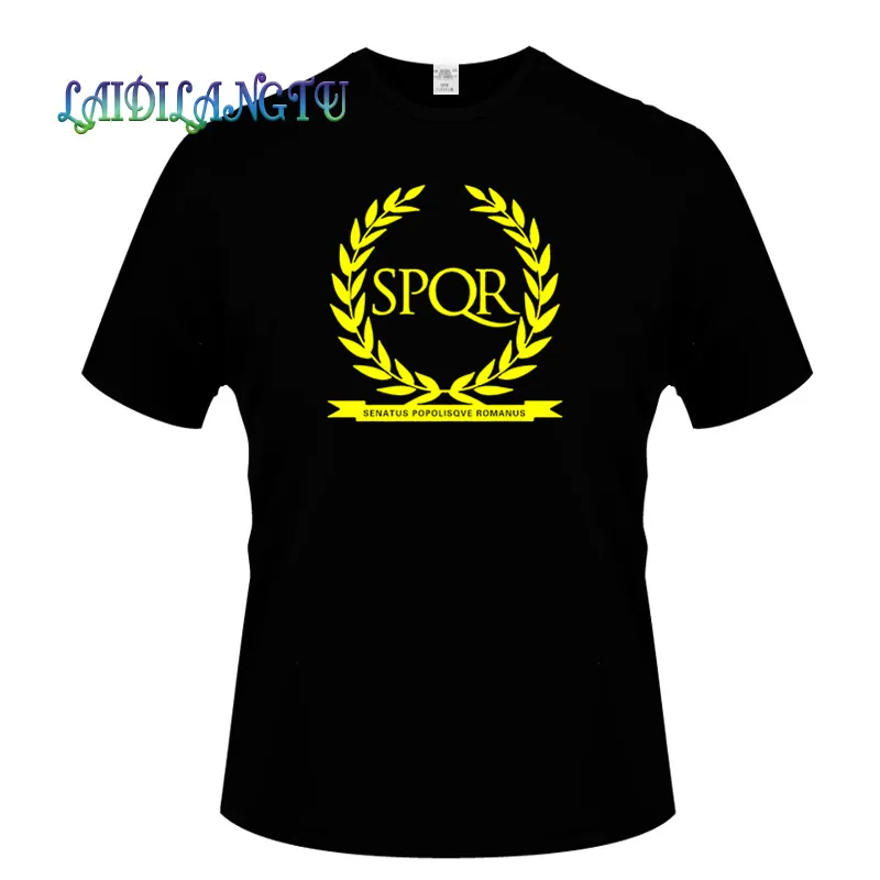 2019 забавная футболка SPQR милые мужские футболки из 100% хлопка крутая милая Летняя