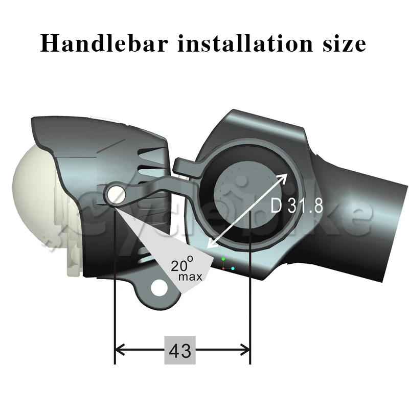 Новинка 2020 Передний фонарь для электрического велосипеда с звуковым сигналом