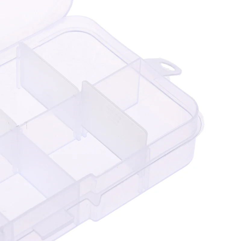 

1Pcs Plastic Clear Fishing Track Box With 10 Compartments Convenient Fishing Lure Tool Case Fishing Tackle Accessories Boxs