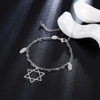 

Fashion Constellation Foot Chain Five-point Star Pendant LKNSPCA186 Jewelry Cuban Link Anklet Jewelry for Women