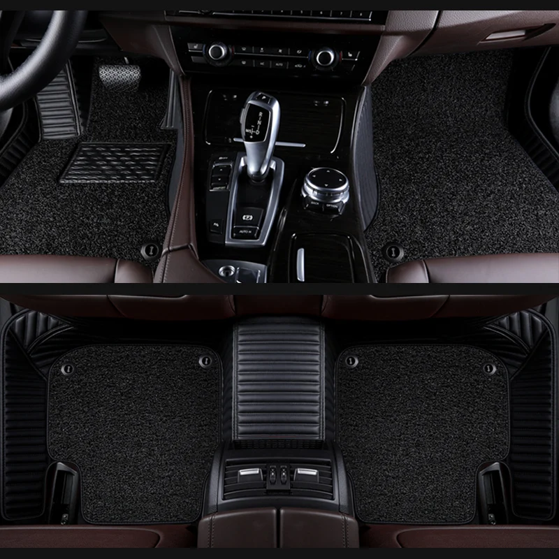 

Custom car floor mats for Jaguar XF XE I-PACE XJ XK XJL XJ6 XJ6L F-PACE F-TYPE Double foot mats car accessories
