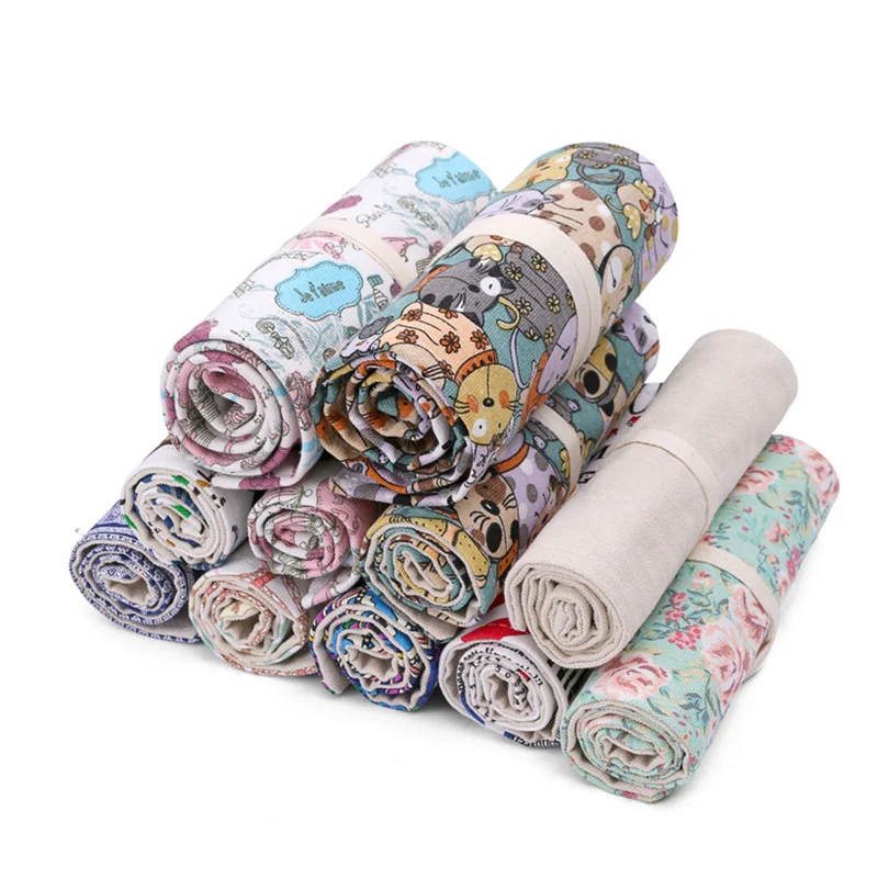 Чехол для карандаша с 36 отверстиями сумка художественной ручки холщовая обертка