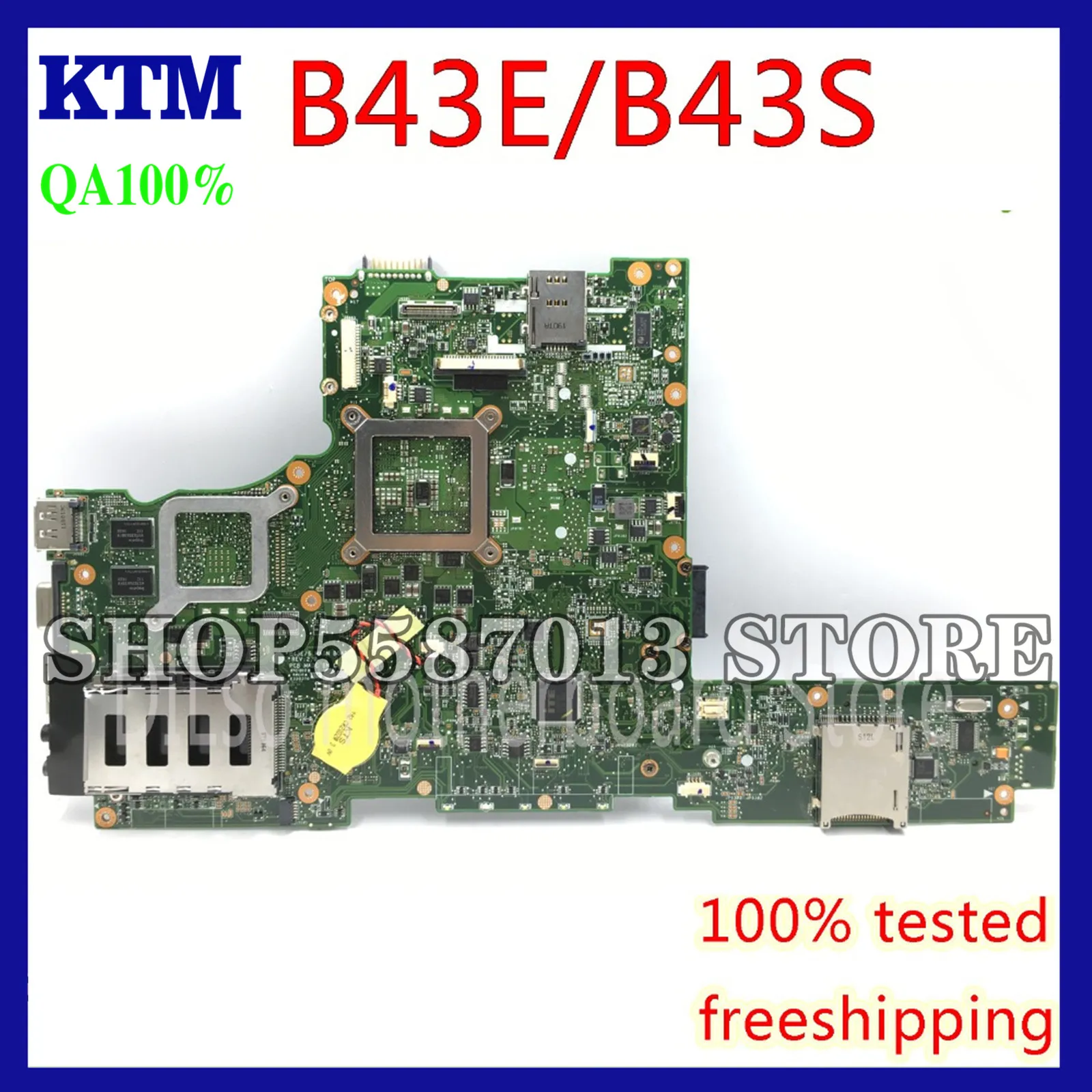 

KEFU B43S Motherboard For ASUS B43E B43F B43E/S B43 Laptop Motherboard rev2.0 B43E Integrated Test original Motherboard