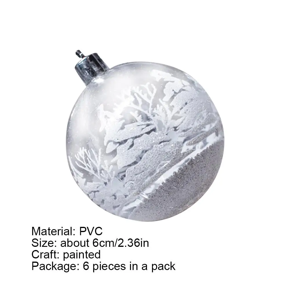 Прозрачный расписной шар Рождественская елка кулон 3 см| |