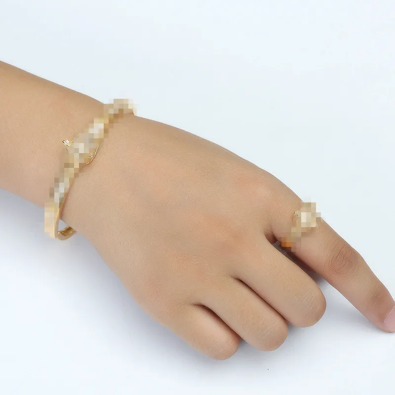 

LISM Hot Sale New Leopard Printed Copper Micro-inlaid Zircon High-end Luxury Ladies Ring Bracelet Fashion Fashion Accessories