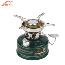 APG Camping Gasoline Stove Non Preheating Oil Stove Burners with Silencer Outdoor Cookware