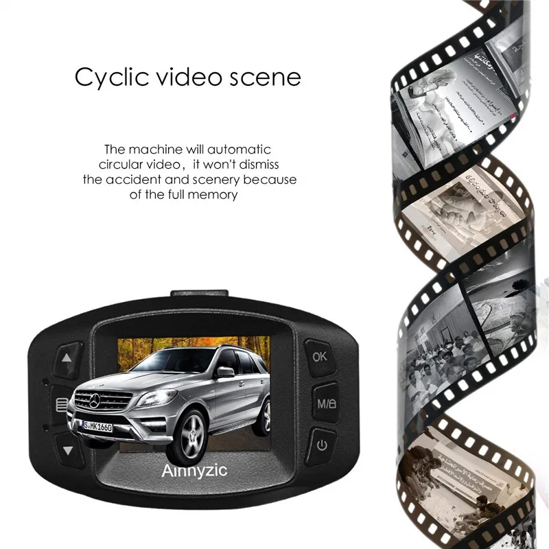 Ainhyzic ADC320 FHD 1080P Автомобильный видеорегистратор с g-сенсором супер ночного видения