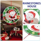 Рождественская Алмазная картина сделай сам, аппликация, настенный акриловый комплект, искусственное украшение, подарок на Рождество