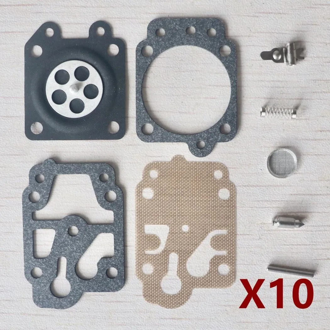 

10Pcs Replacement Carburetor Repair Kit For 40-5 44-5 32 34 26 Brush Cutter Grass Trimmer Lawn Mower Parts Garden Power Tools