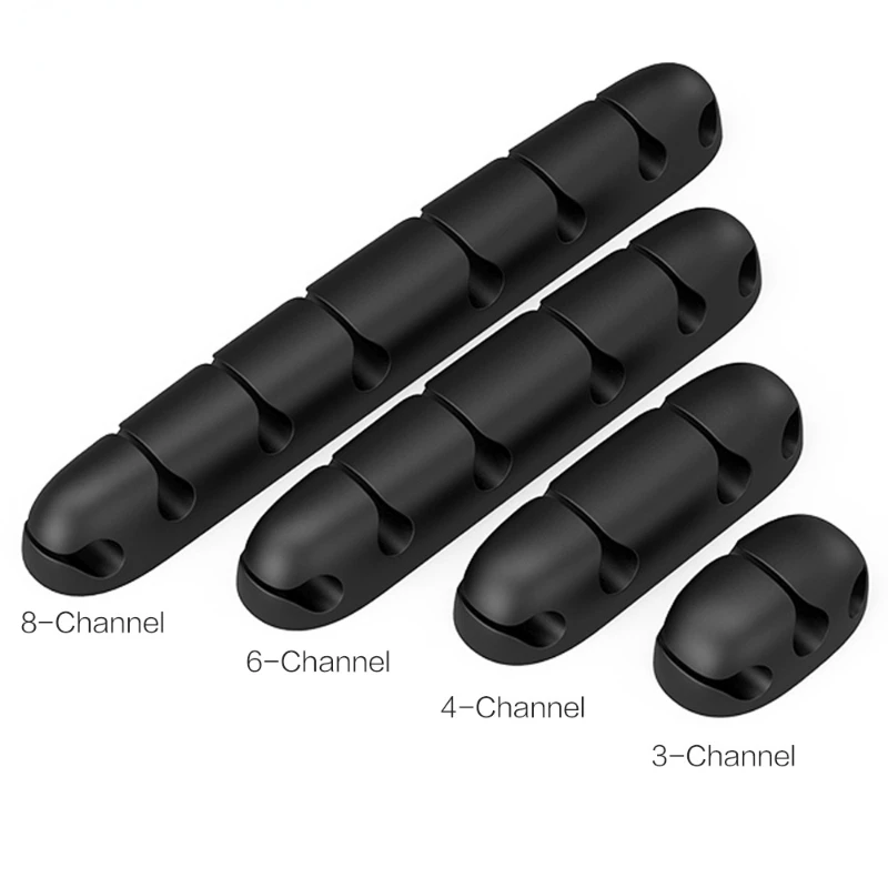 usb 6 hole cable manager cable winder silicone cable tie retainer wire manager cable clamp office desk phone cable holder free global shipping