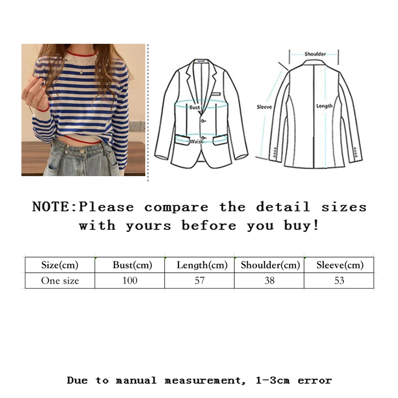 

Vangull Striped Pullovers Knitted Women Sweater Autumn New O-neck Contrast Loose Long Sleeve Casual College Style Sweater Tops