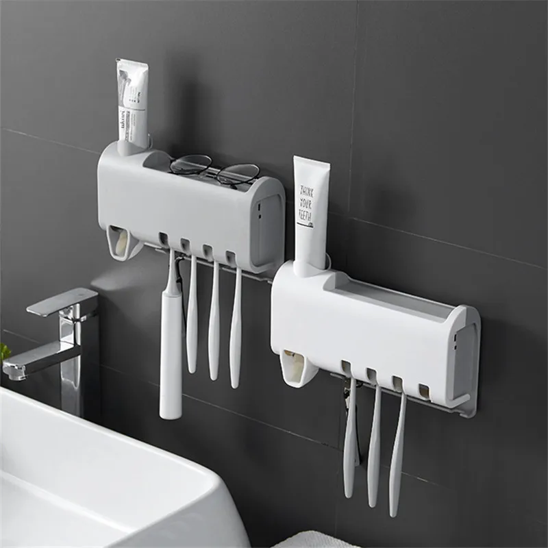 Автоматический дозатор для зубной пасты настенный УФ стерилизатор зубных щеток